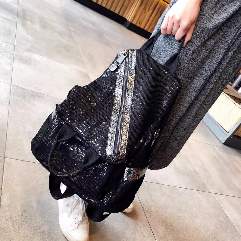 New Women Nylon Sequins Backpa - Luxury Bags Vintage recension och pris