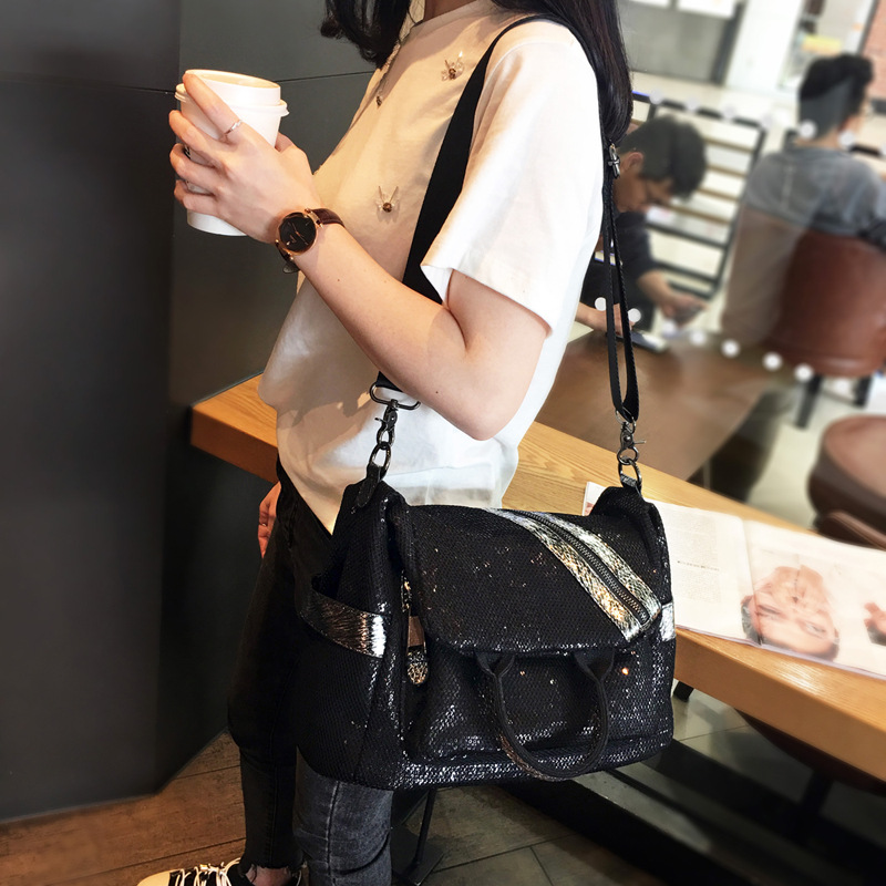 New Women Nylon Sequins Backpa - Luxury Bags Vintage recension och pris