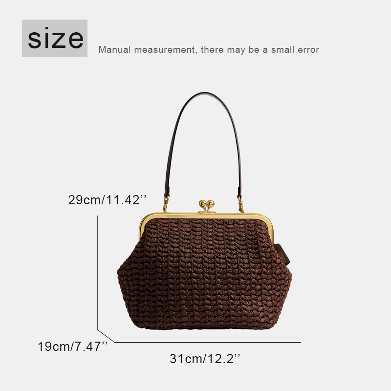 Hand-Woven Kisslock Frame Shou - Luxury Bags Vintage recension och pris