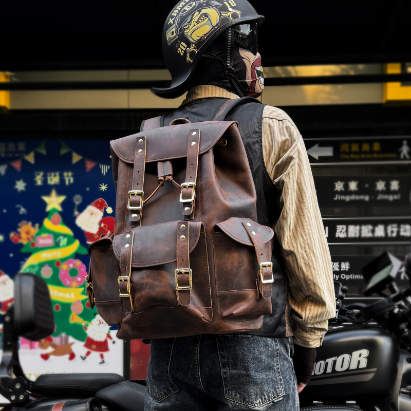 New Arrivals Leather Backpack  - Luxury Bags Vintage recension och pris