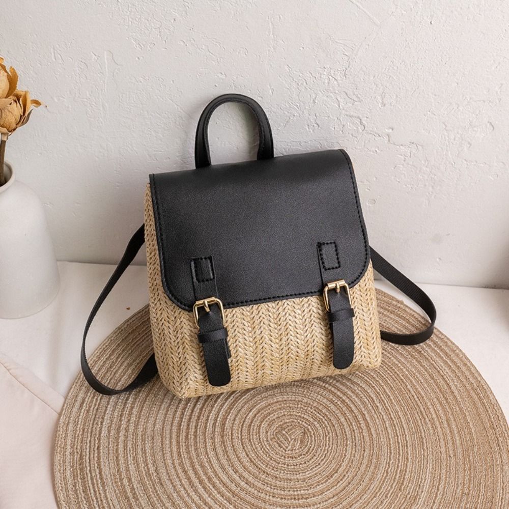Versatile Bag PU Leather Straw - Luxury Bags Vintage recension och pris