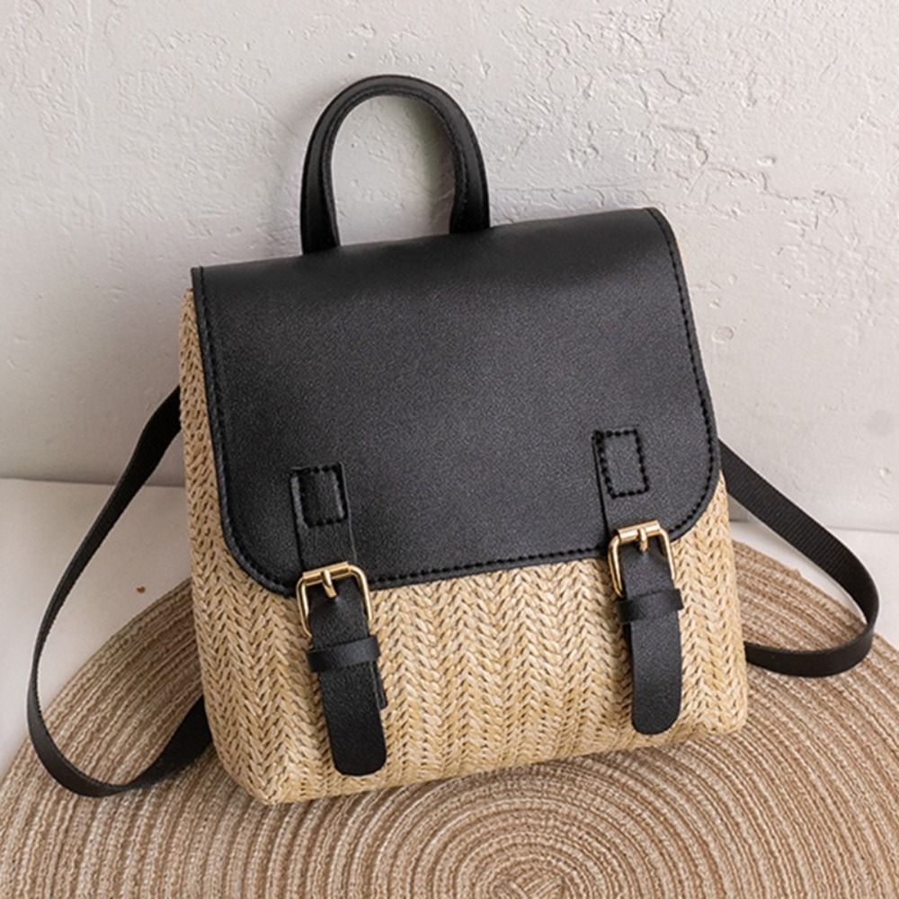 Versatile Bag PU Leather Straw - Luxury Bags Vintage recension och pris