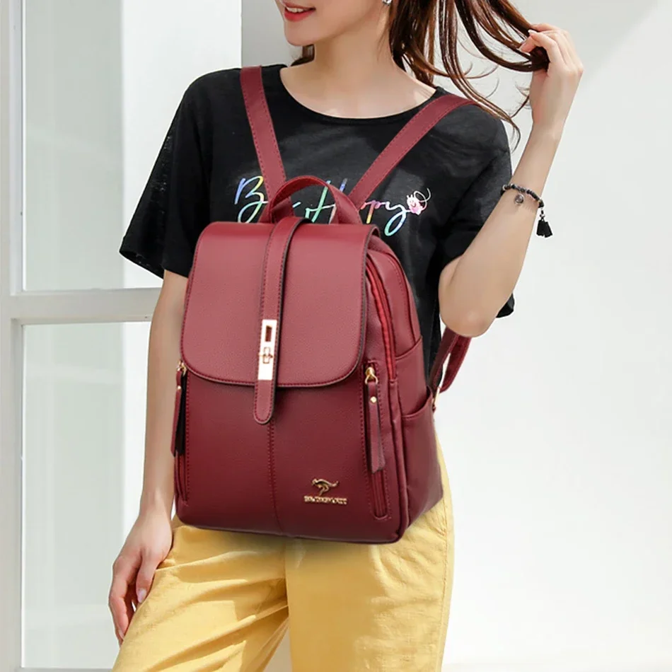 Women Leather Large Capacity B - Luxury Bags Vintage recension och pris