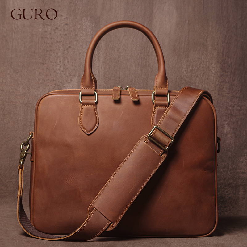 GURO Men Crazy Horse Cowhide B - Luxury Bags Vintage recension och pris